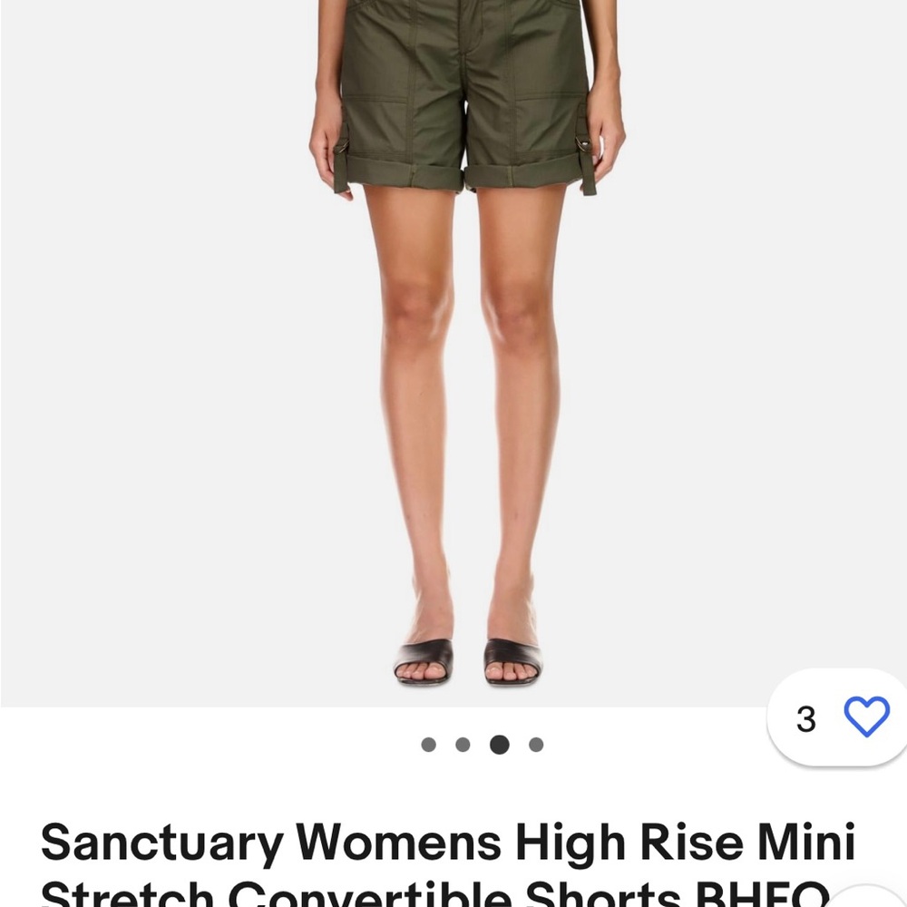 Sanctuary high-rise mini stretch convertible shorts